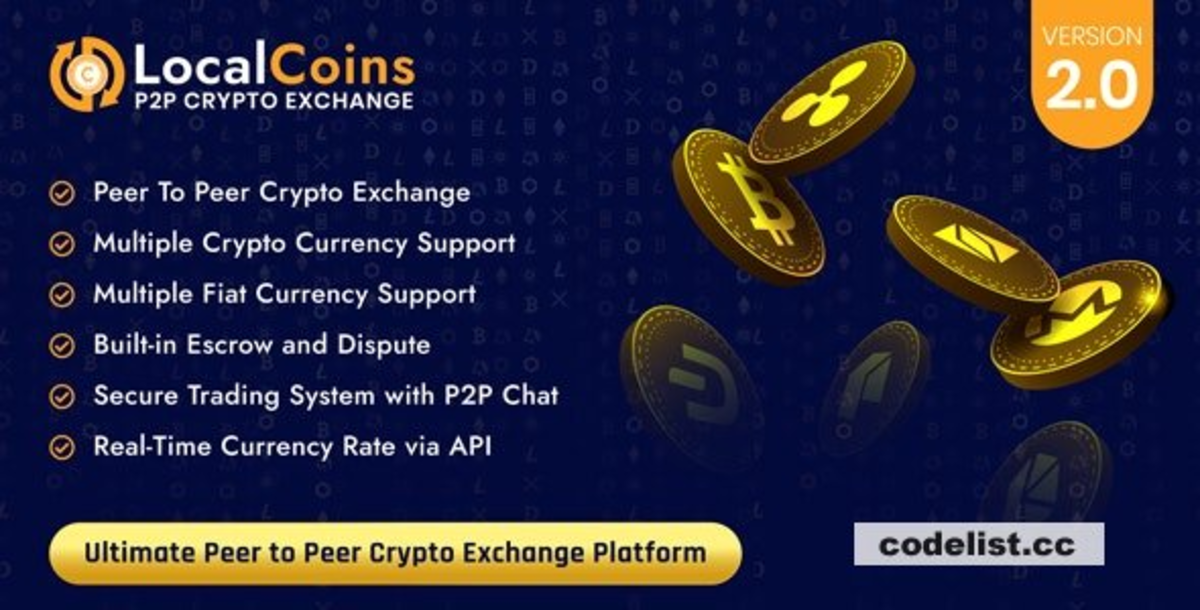 LocalCoins v2.2 - Ultimate Peer to Peer Crypto Exchange Platform